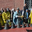 Освящение колоколов в строящемся храме Святителя Луки архиепископа Крымского посёлка Яблоновского